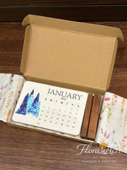 Timeless Seed Calendar 2027 — botanical monthly cards