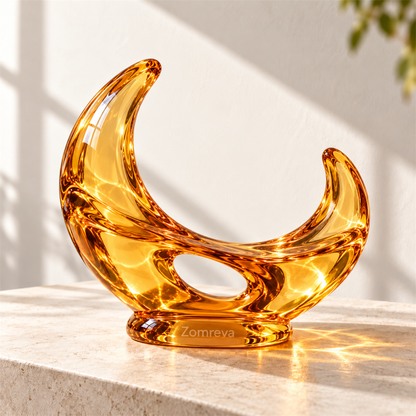 Zomreva Amber Crescent Decorative Object alternate angle view