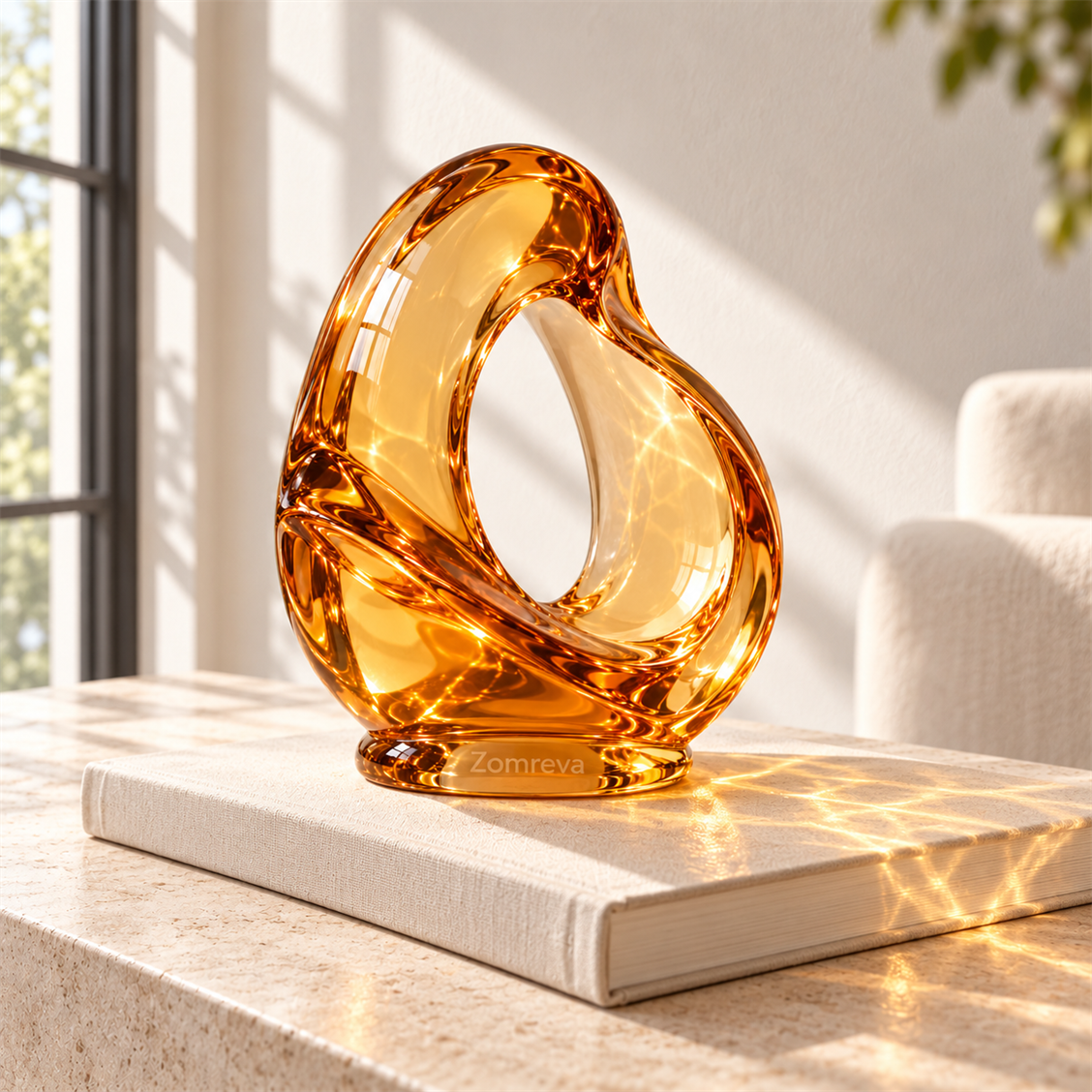 Zomreva Amber Loop Decorative Sculpture alternate angle view
