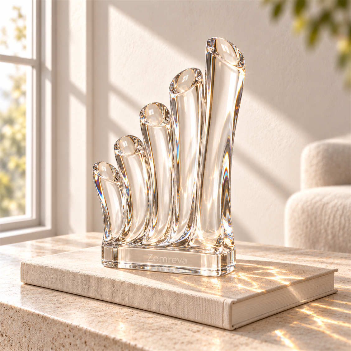 Zomreva Clear Rhythm Decorative Sculpture alternate angle view