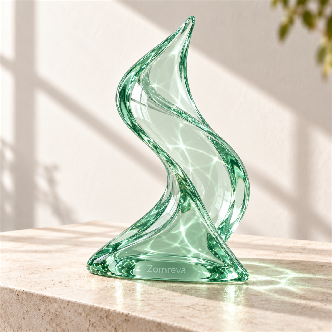 Zomreva Mint Flame Decorative Sculpture main sculpture view