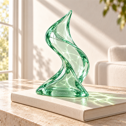 Zomreva Mint Flame Decorative Sculpture alternate angle view
